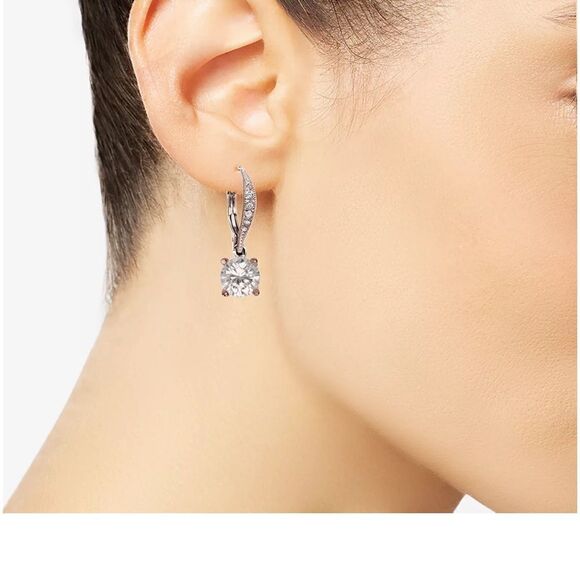 NWT Giani Bernini sterling silver cubic zirconia drop and stud earrings - Picture 4 of 11